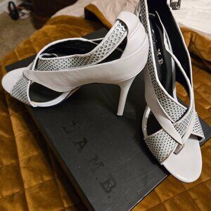 LAMB LEATHER STILETTO SANDAL (9M)